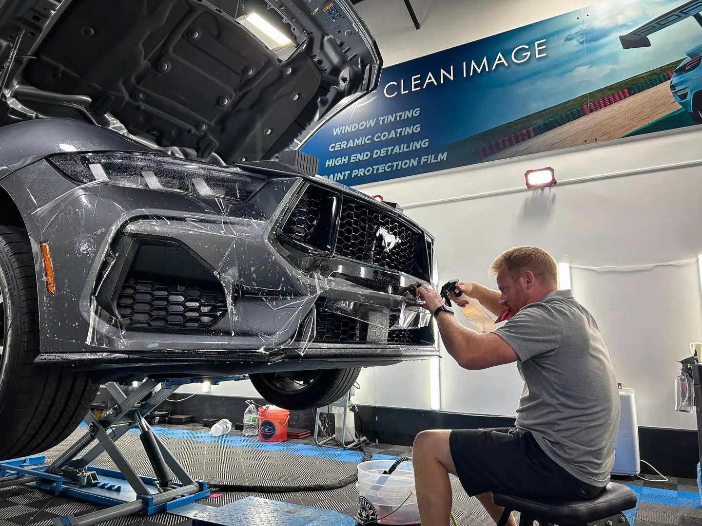 Grey Ford Mustang GT