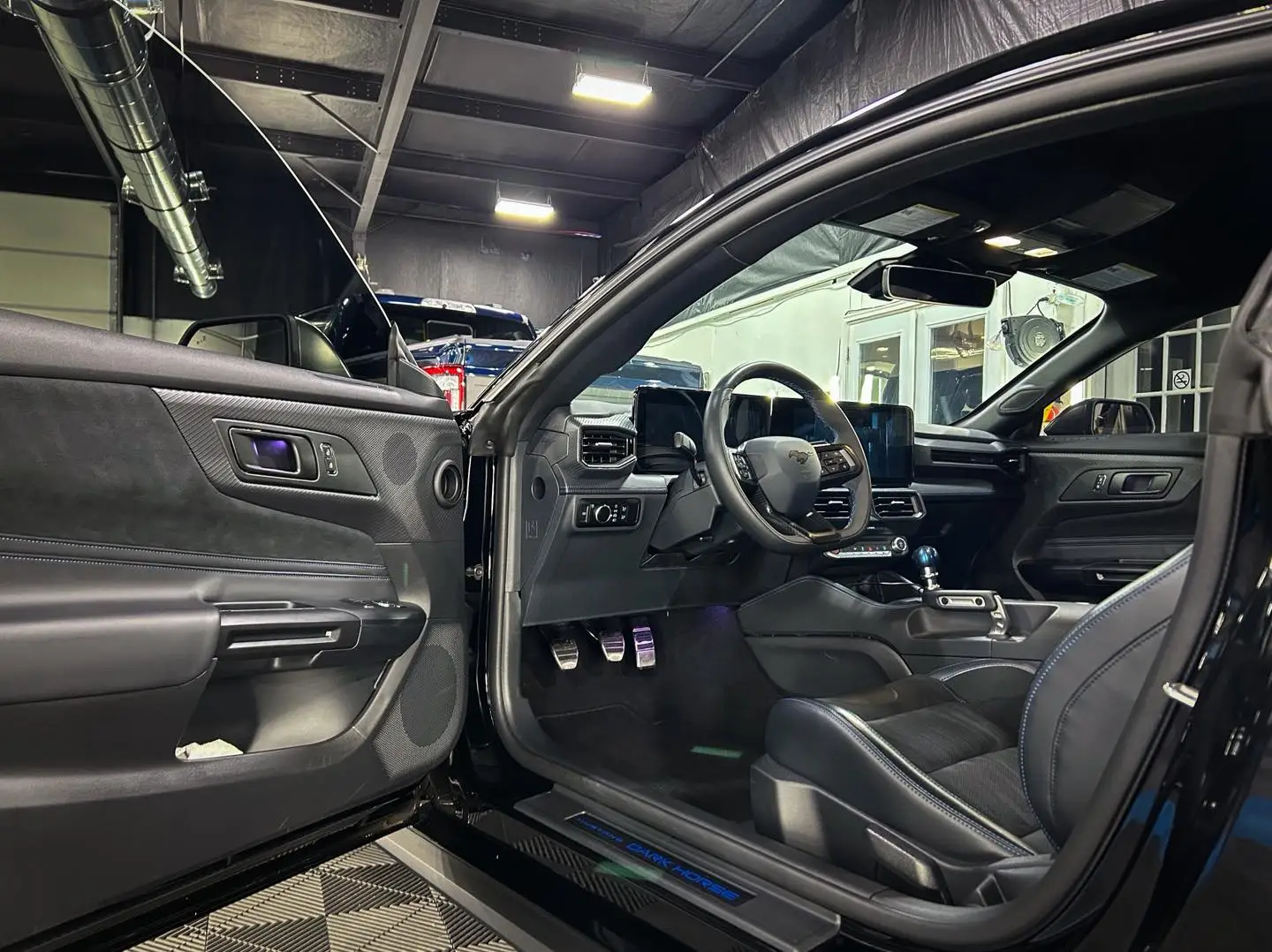 Black Ford Mustang Dark Horse