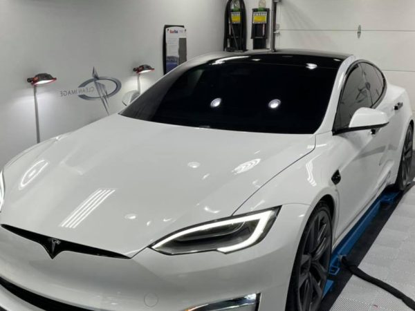 White Tesla Model S