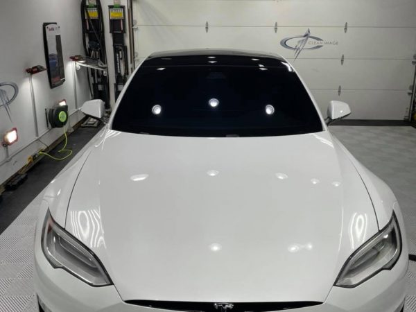 White Tesla Model S